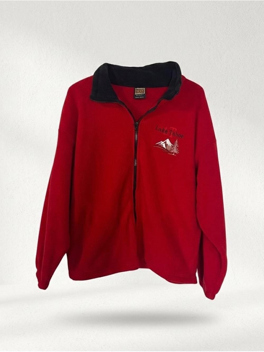 Vintage Tipsy Lake Tahoe Red Full-Zip Fleece Jacket USA Made L